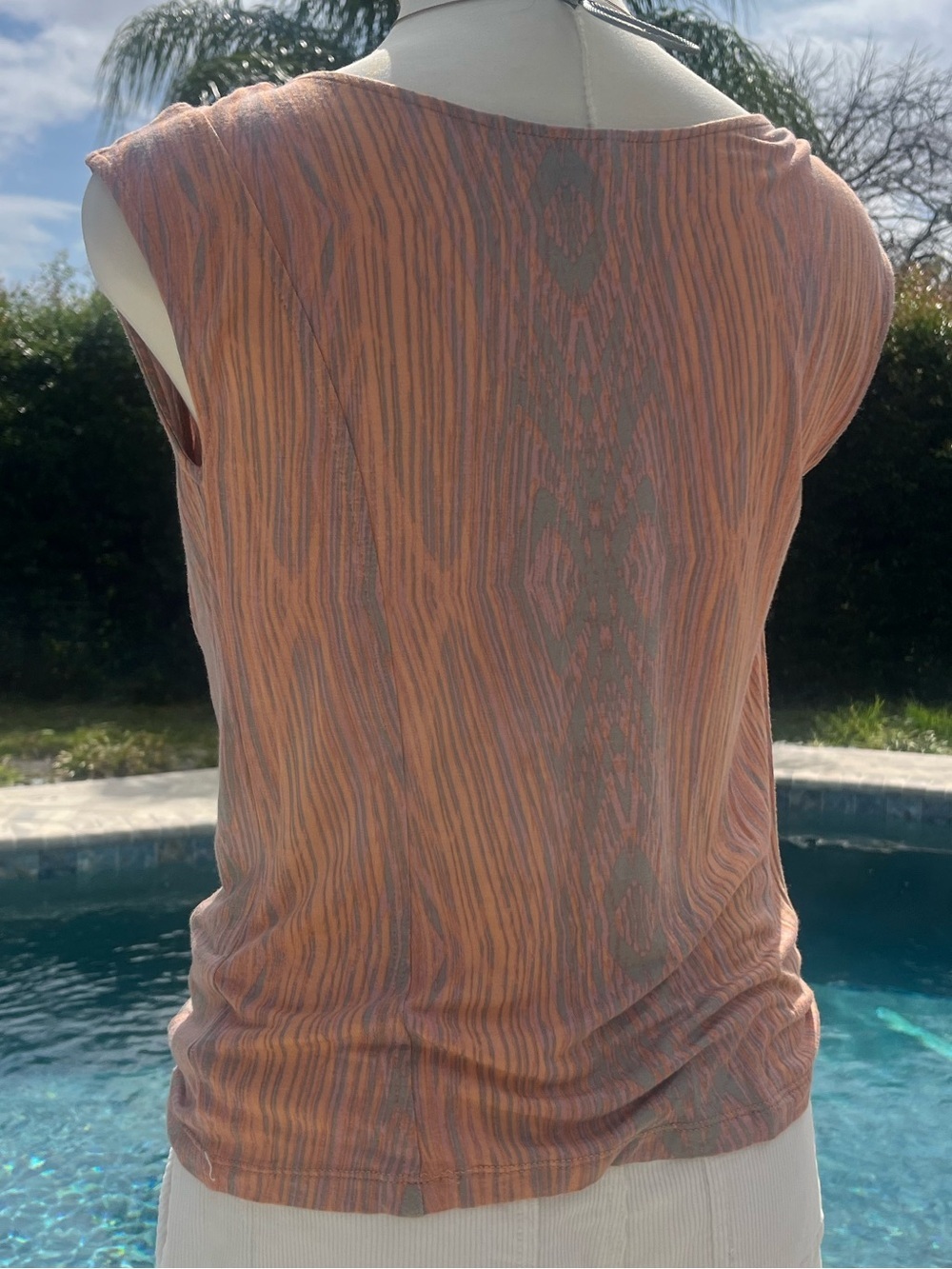 Derek Lam Peach Pink Draped Cowl-Neck Top Size Small - Picture 2 of 5